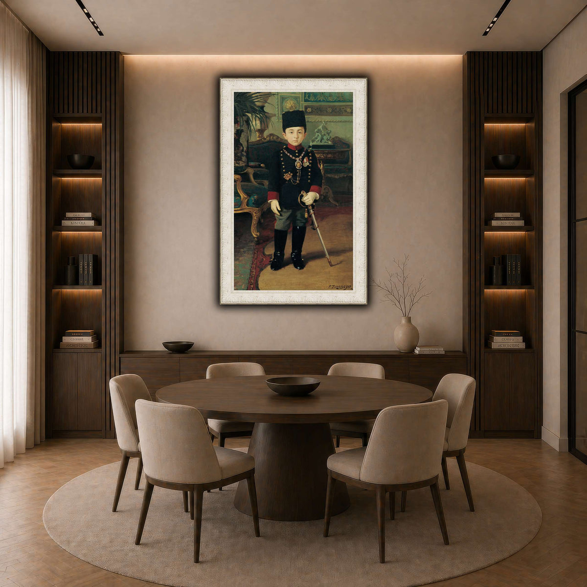 Prince_Abdürrahim_Efendi_Fausto_Zonaro dark neutral-dining room