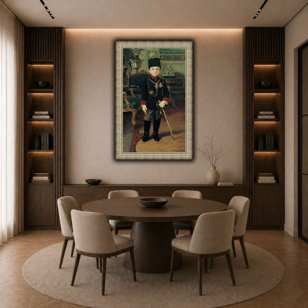 Prince_Abdürrahim_Efendi_Fausto_Zonaro dark neutral-dining room