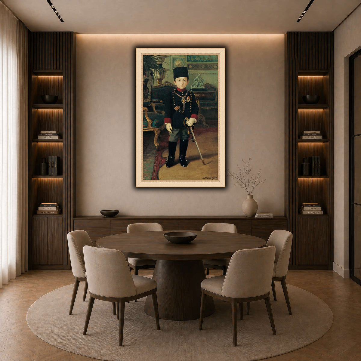 Prince_Abdürrahim_Efendi_Fausto_Zonaro dark neutral-dining room