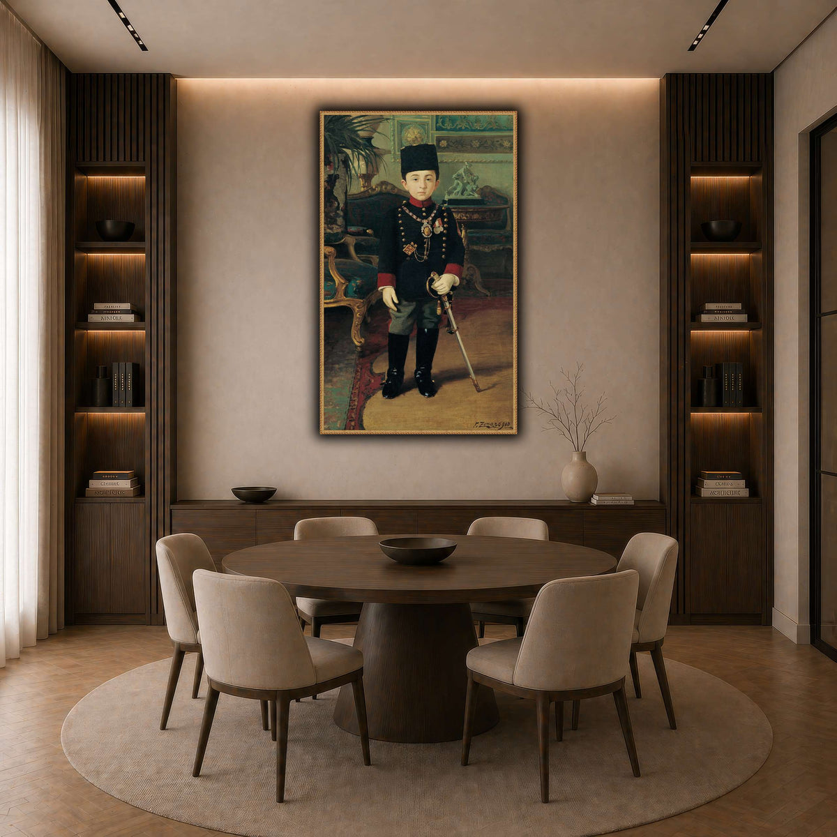 Prince_Abdürrahim_Efendi_Fausto_Zonaro dark neutral-dining room