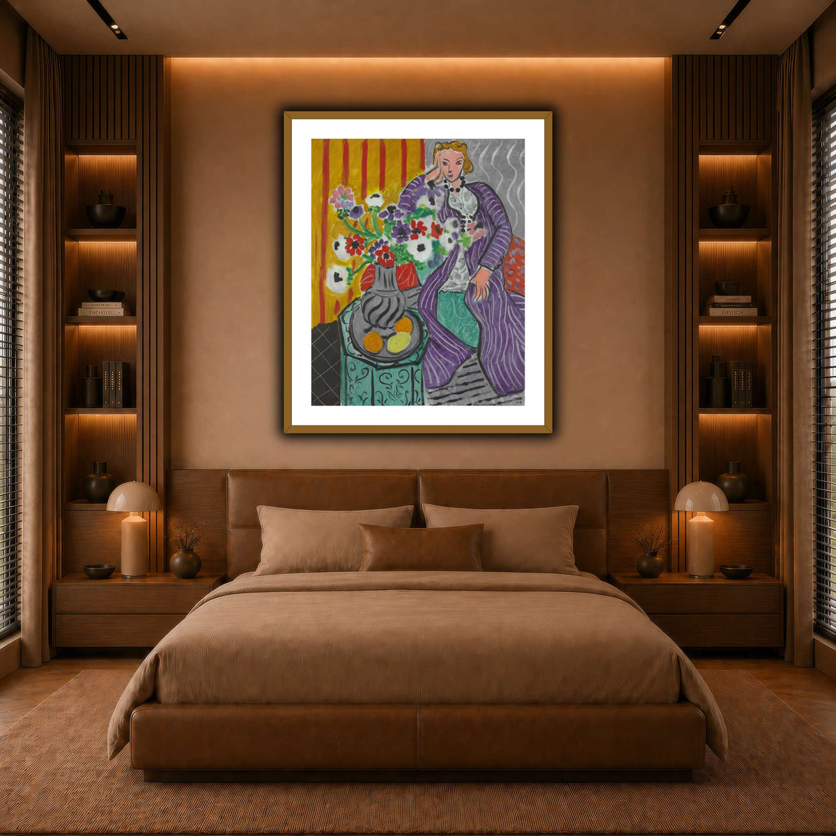Purple_Robe_and_Anemones_Henri_Matisse warm-bedroom