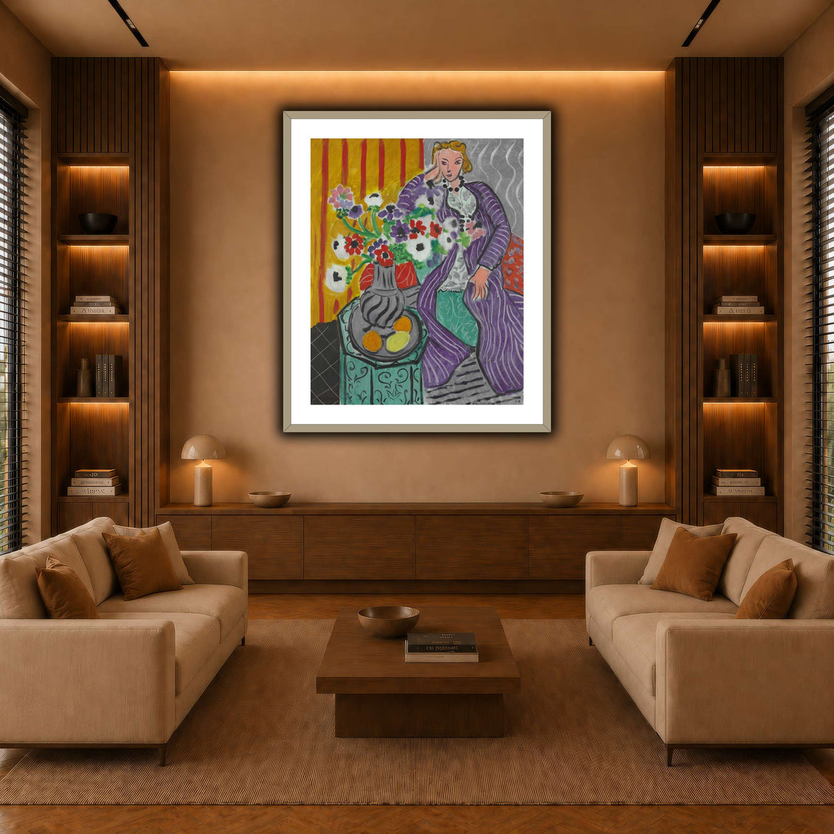 Purple_Robe_and_Anemones_Henri_Matisse warm-living-room