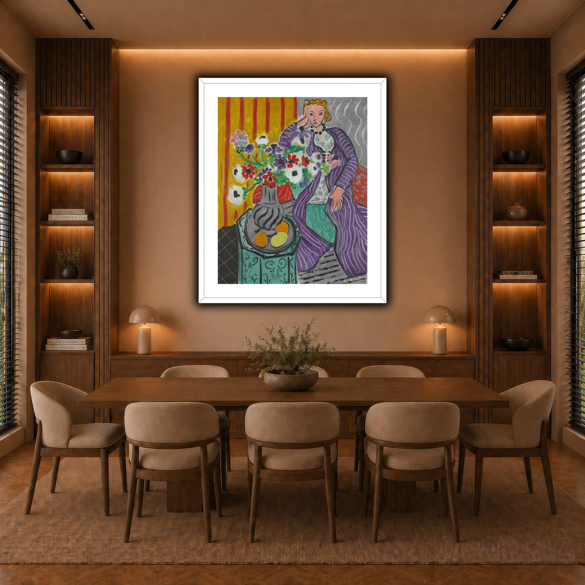 Purple_Robe_and_Anemones_Henri_Matisse warm-dining room
