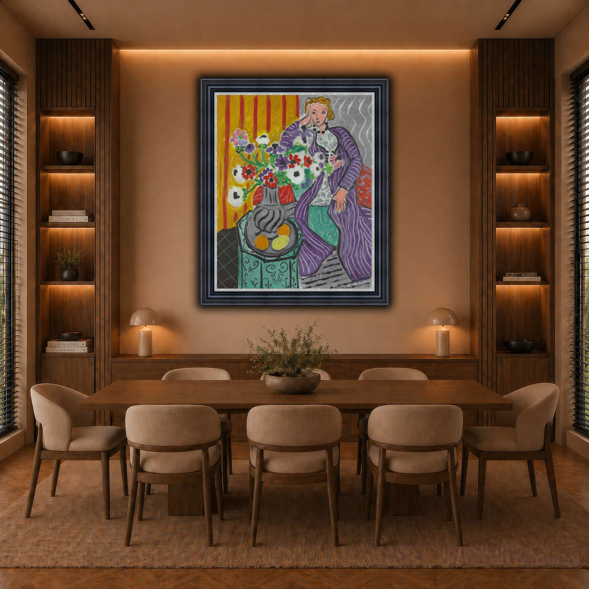 Purple_Robe_and_Anemones_Henri_Matisse warm-dining room