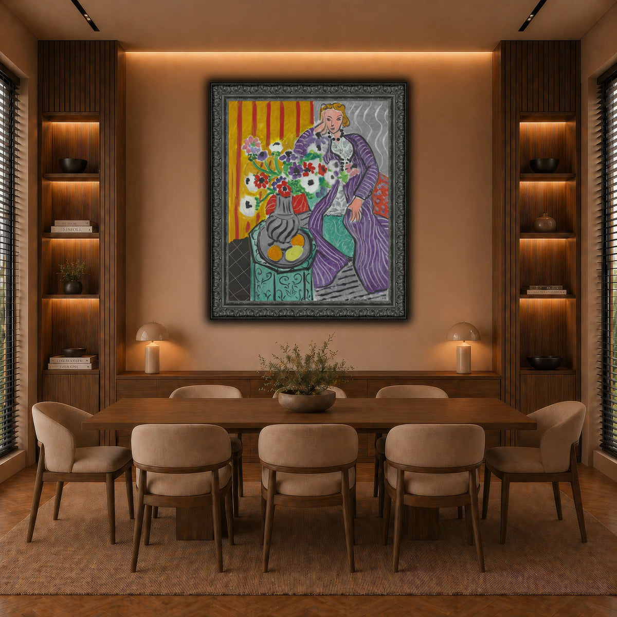 Purple_Robe_and_Anemones_Henri_Matisse warm-dining room