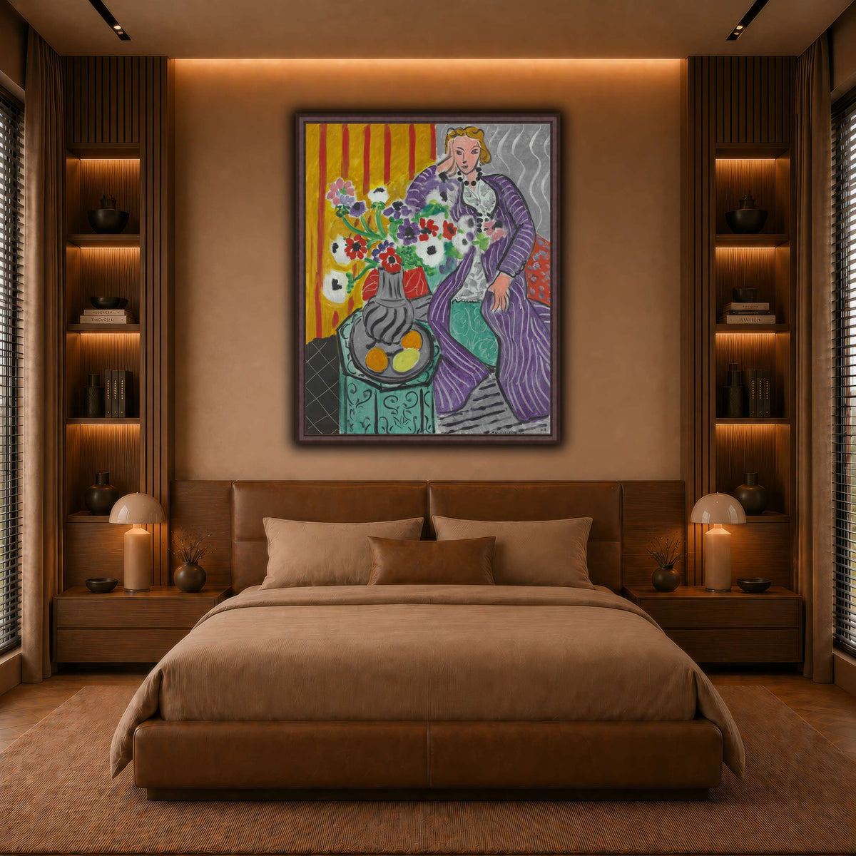 Purple_Robe_and_Anemones_Henri_Matisse warm-bedroom