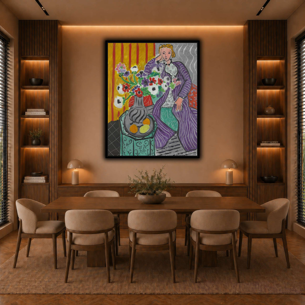 Purple_Robe_and_Anemones_Henri_Matisse warm-dining room