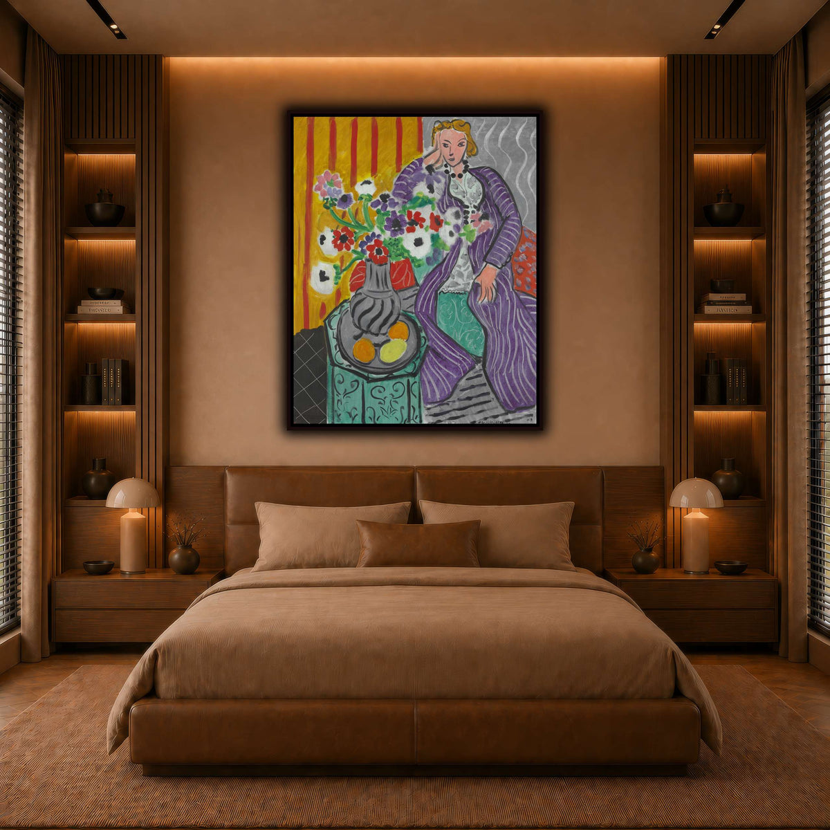 Purple_Robe_and_Anemones_Henri_Matisse warm-bedroom
