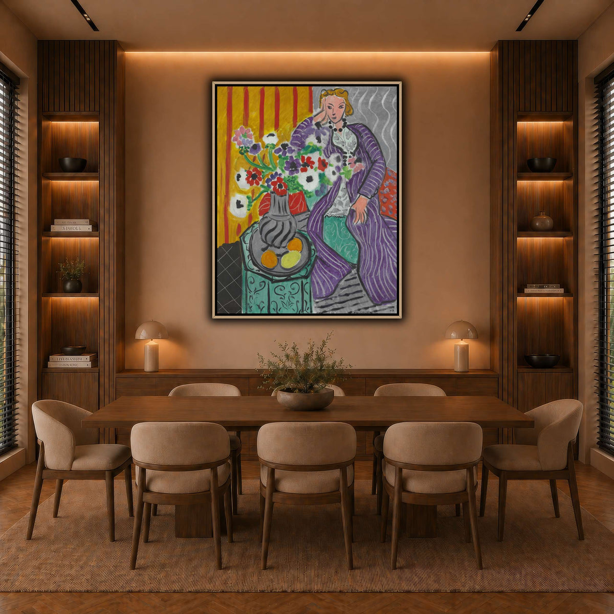 Purple_Robe_and_Anemones_Henri_Matisse warm-dining room