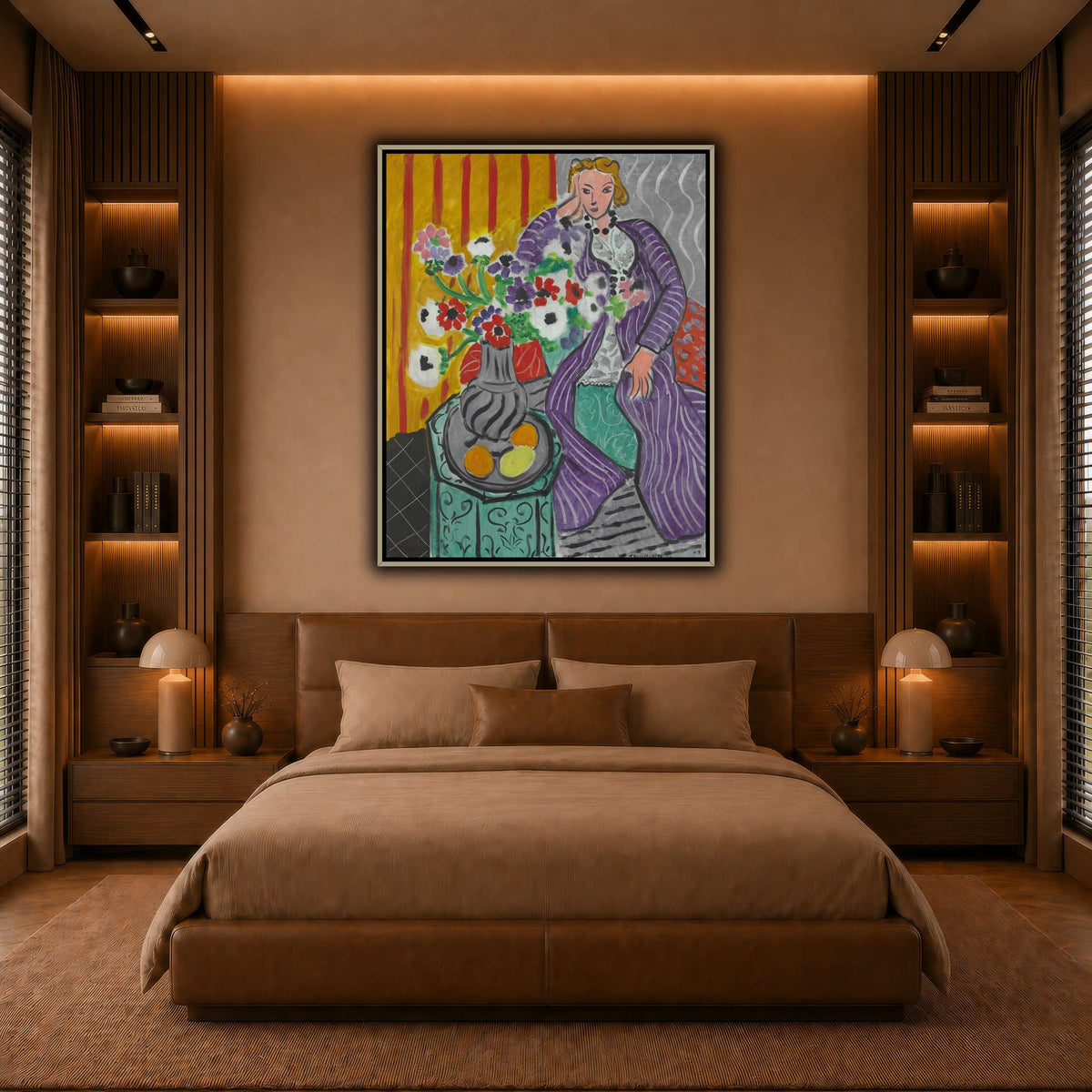 Purple_Robe_and_Anemones_Henri_Matisse warm-bedroom