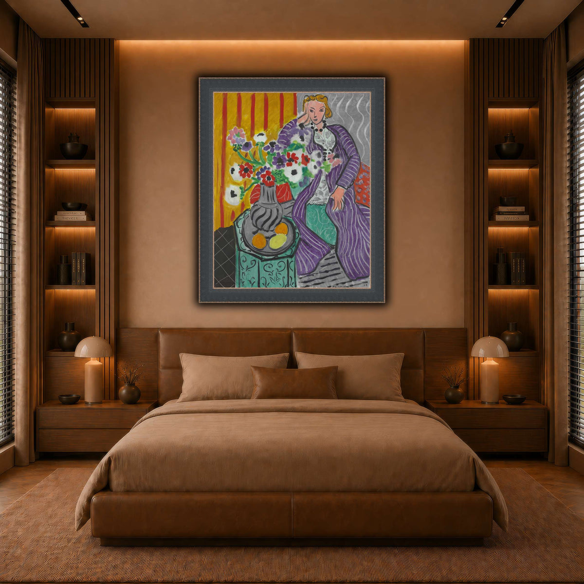 Purple_Robe_and_Anemones_Henri_Matisse warm-bedroom