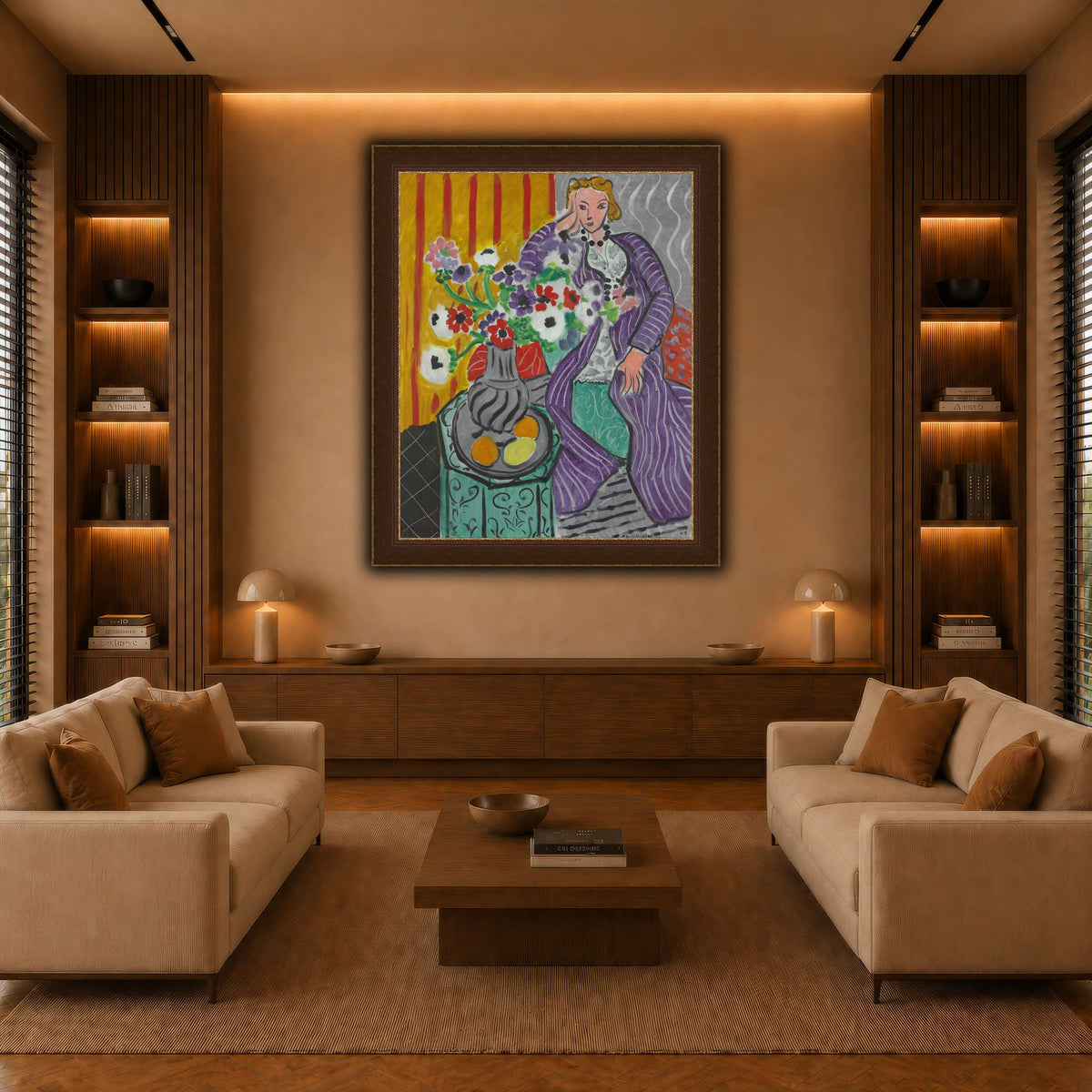 Purple_Robe_and_Anemones_Henri_Matisse warm-living-room