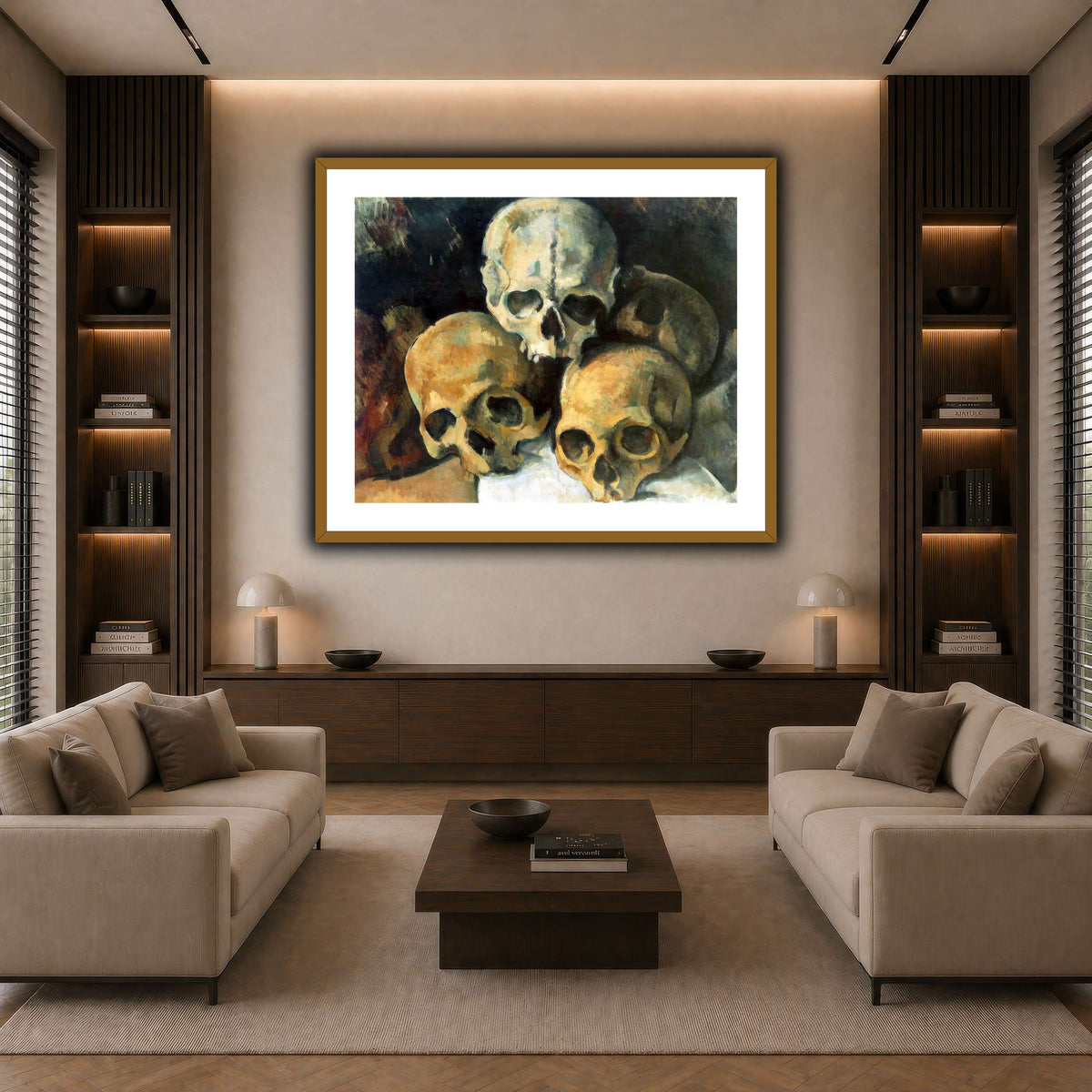 Pyramid_of_Skulls_by_Paul_Cezanne dark neutral-living room