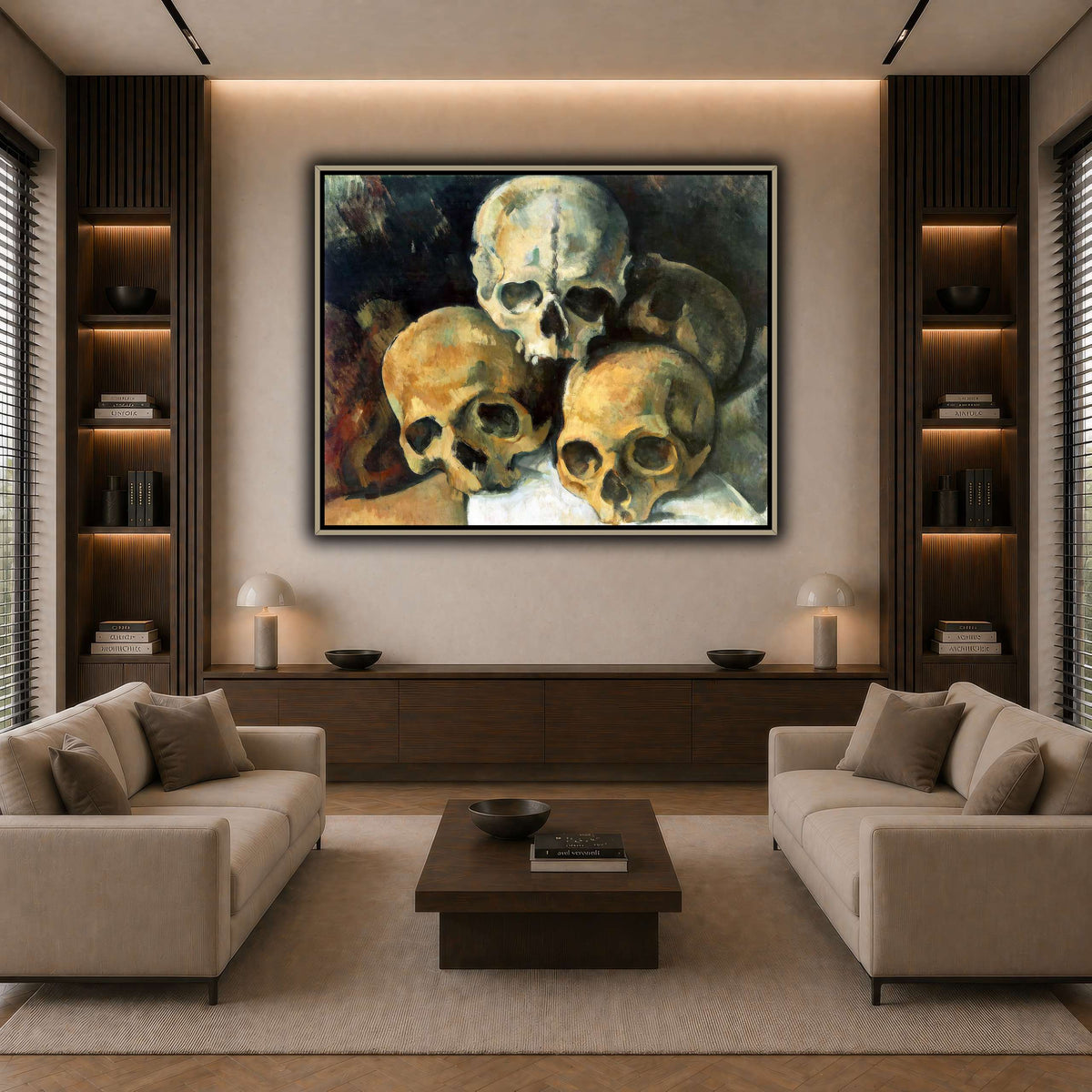 Pyramid_of_Skulls_by_Paul_Cezanne dark neutral-living room