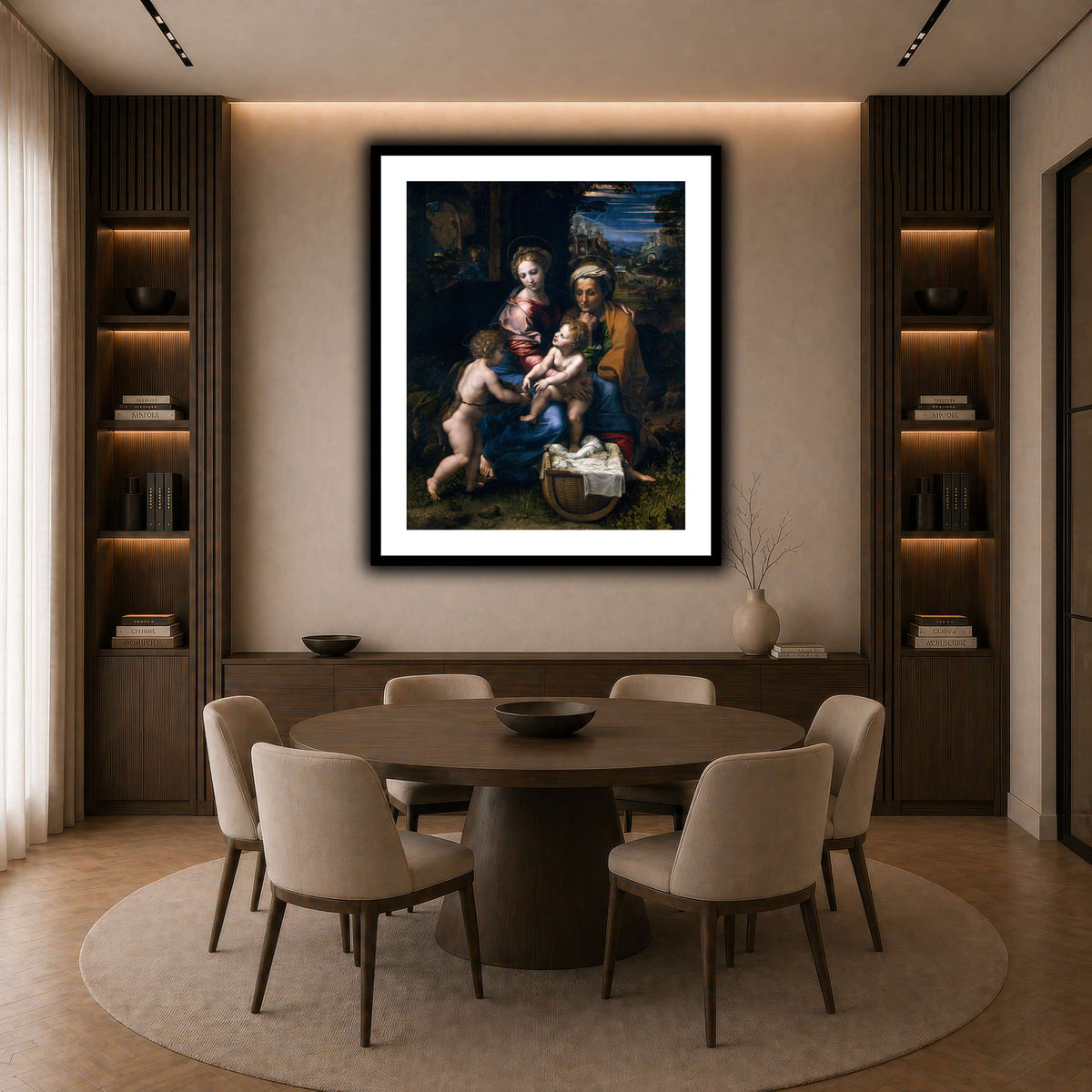 Raffaello_SanzioLa_Perla dark neutral-dining room