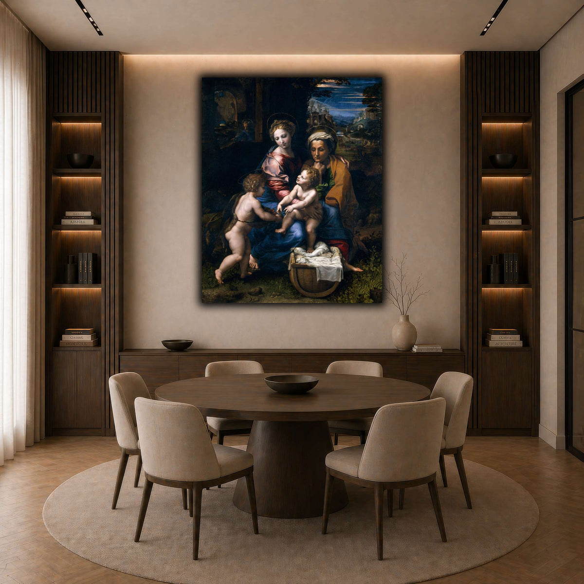 Raffaello_SanzioLa_Perla dark neutral-dining room