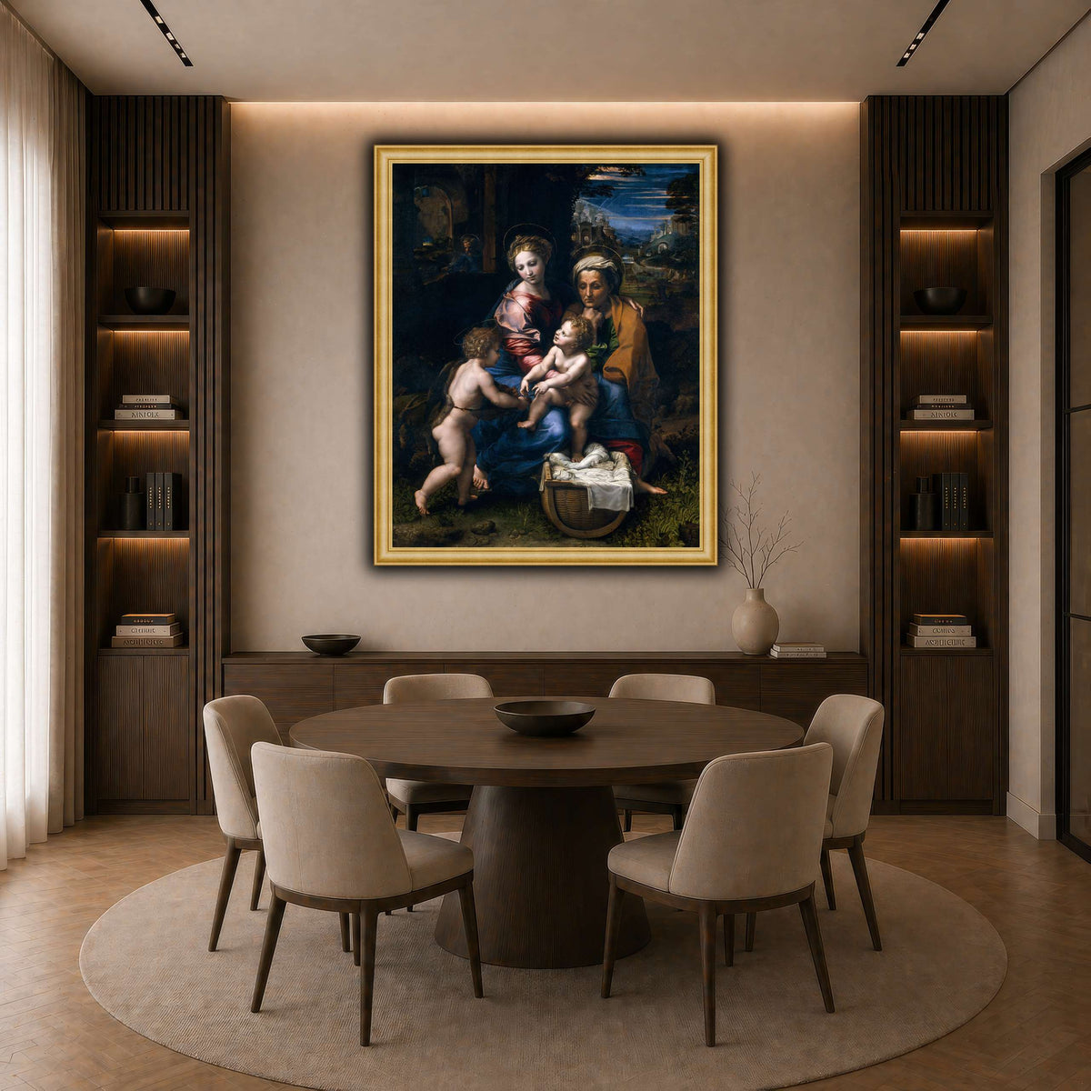 Raffaello_SanzioLa_Perla dark neutral-dining room