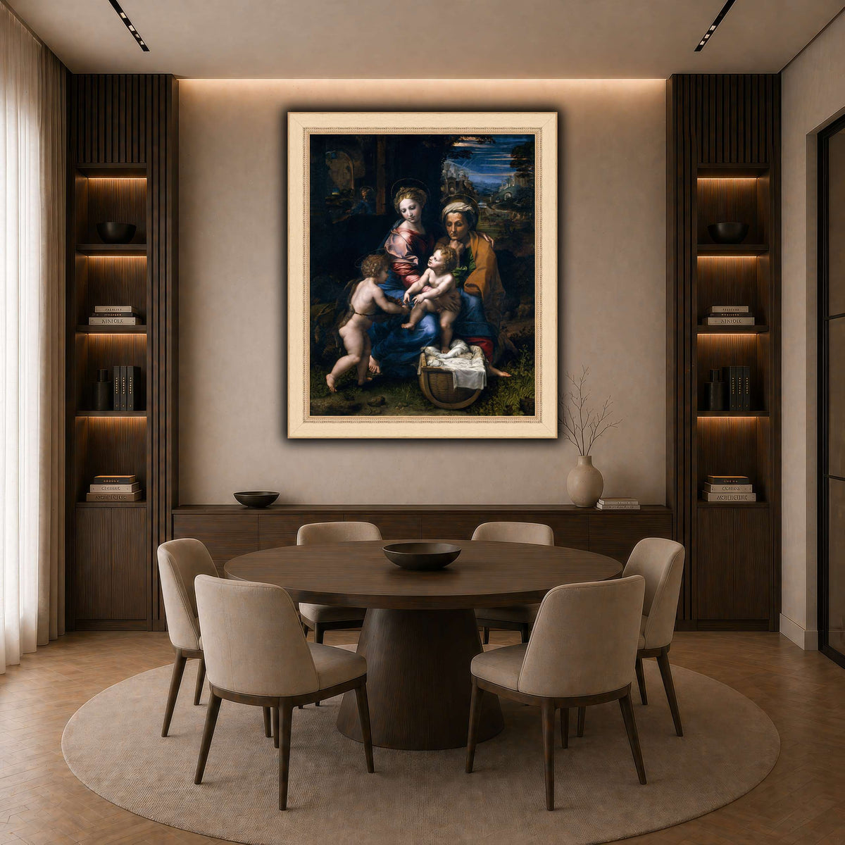 Raffaello_SanzioLa_Perla dark neutral-dining room