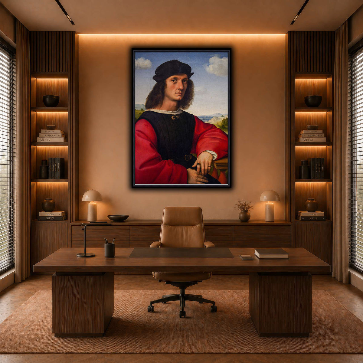 Raffaello_Sanzio_Agnolo_Doni's_portrait warm-office
