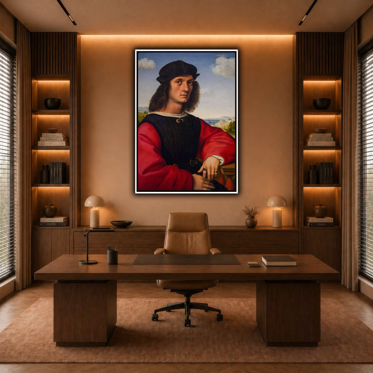 Raffaello_Sanzio_Agnolo_Doni's_portrait warm-office