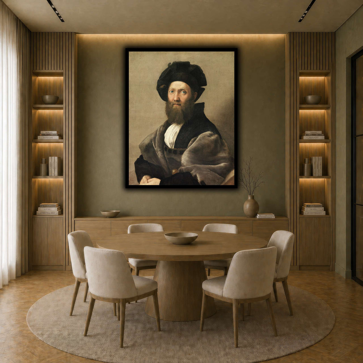 Raffaello_Sanzio_Baldassare_Castiglione earth-dining room