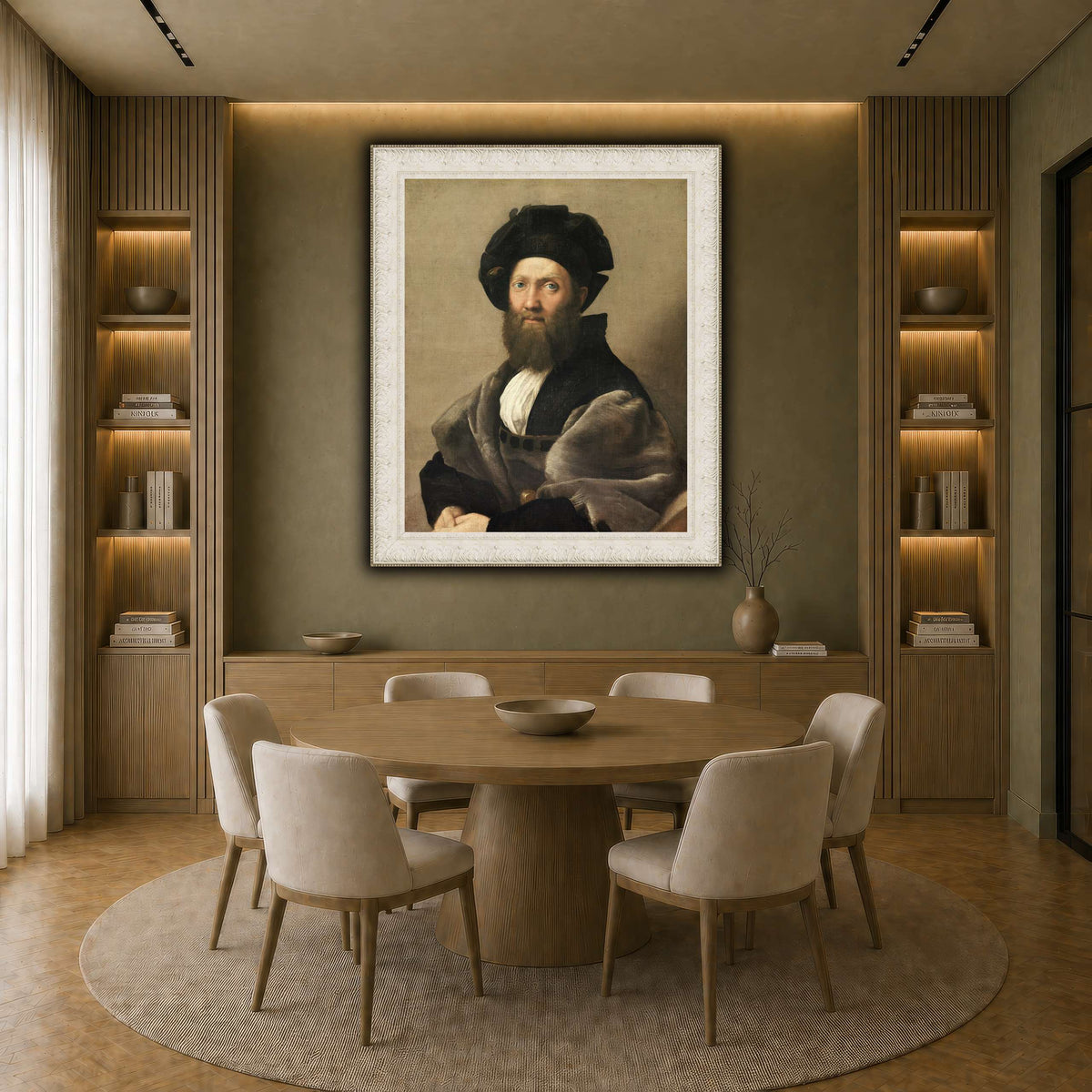 Raffaello_Sanzio_Baldassare_Castiglione earth-dining room