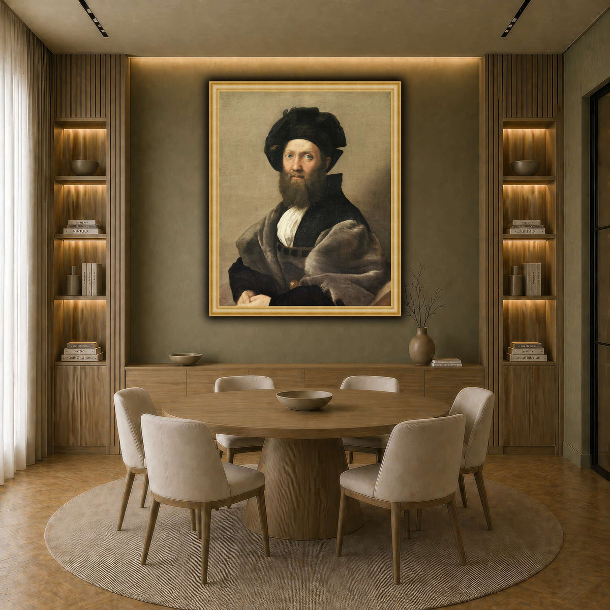 Raffaello_Sanzio_Baldassare_Castiglione earth-dining room