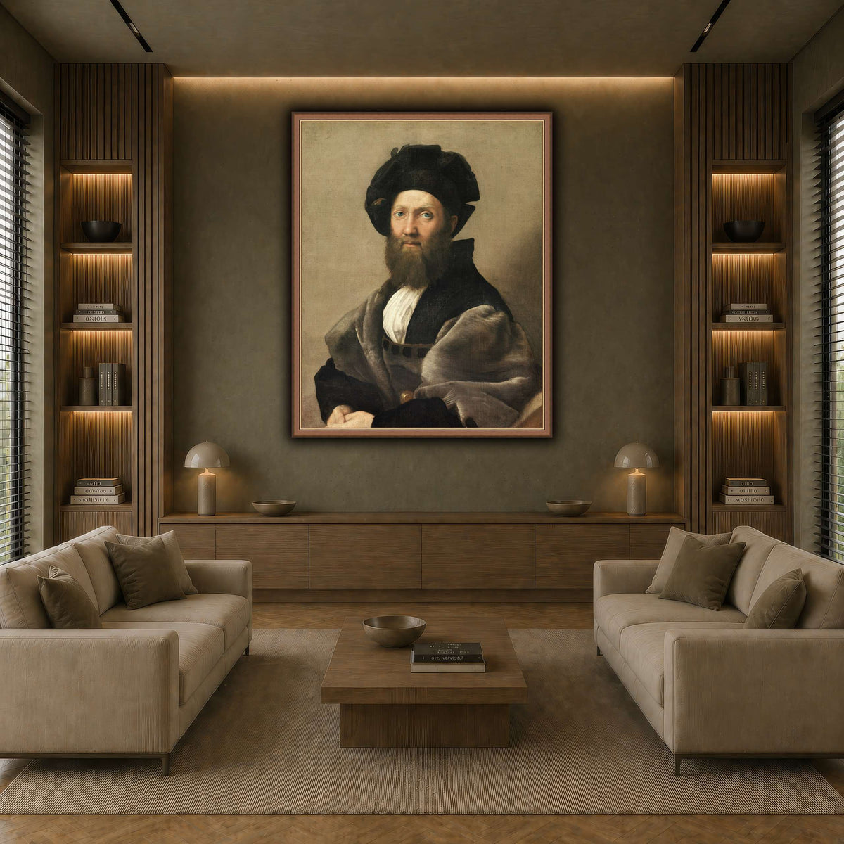 Raffaello_Sanzio_Baldassare_Castiglione earth-living room