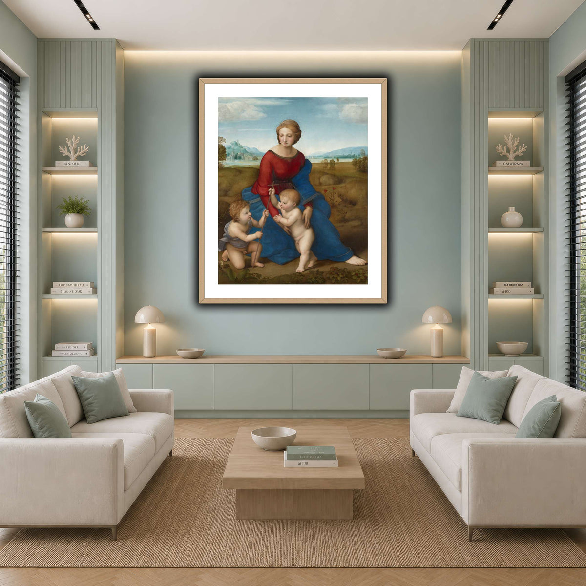Raffaello_Sanzio_Madonna_in_the_Meadow cool-living room