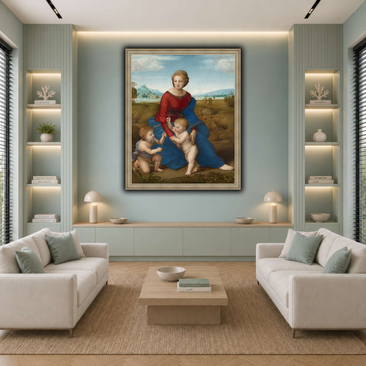 Raffaello_Sanzio_Madonna_in_the_Meadow cool-living room