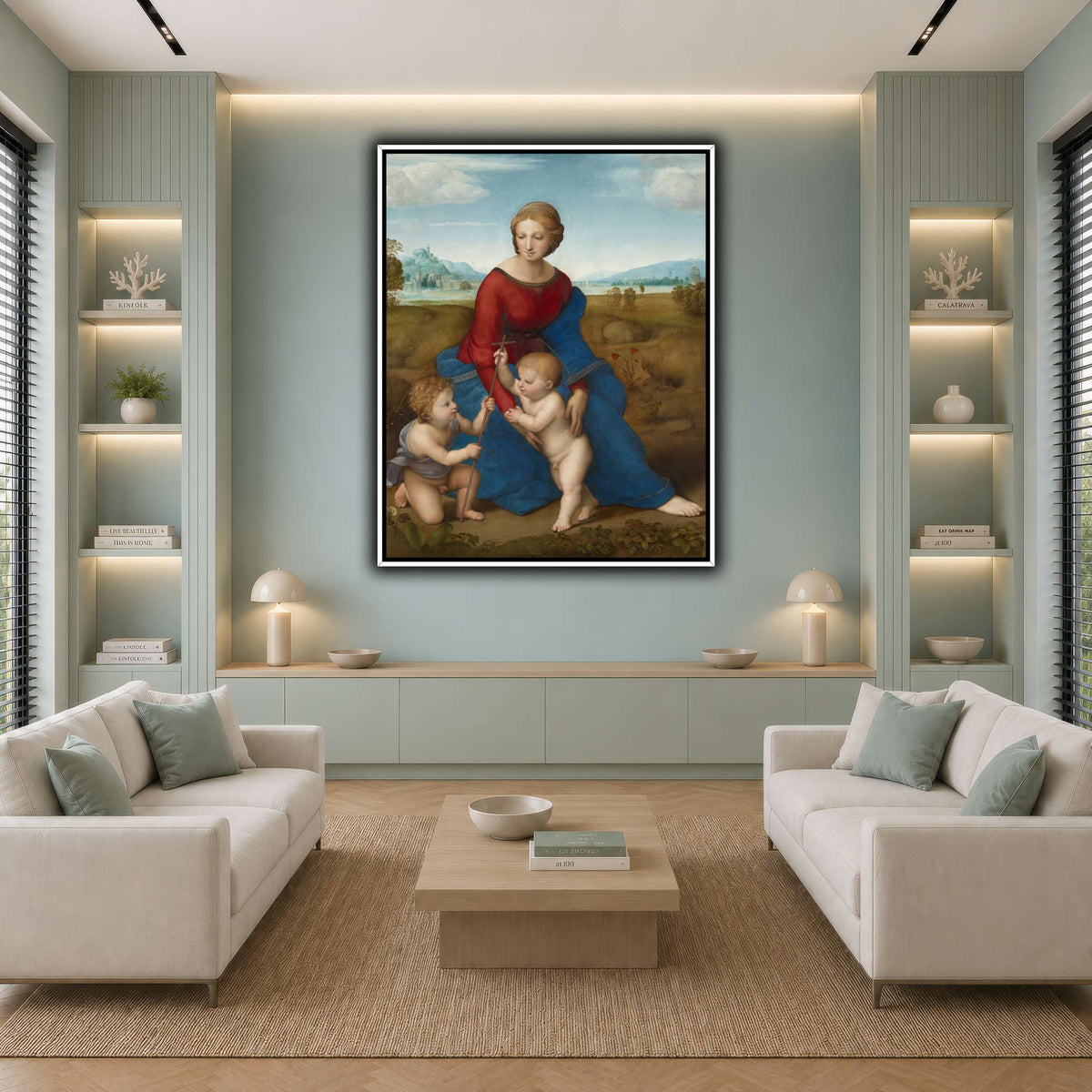 Raffaello_Sanzio_Madonna_in_the_Meadow cool-living room