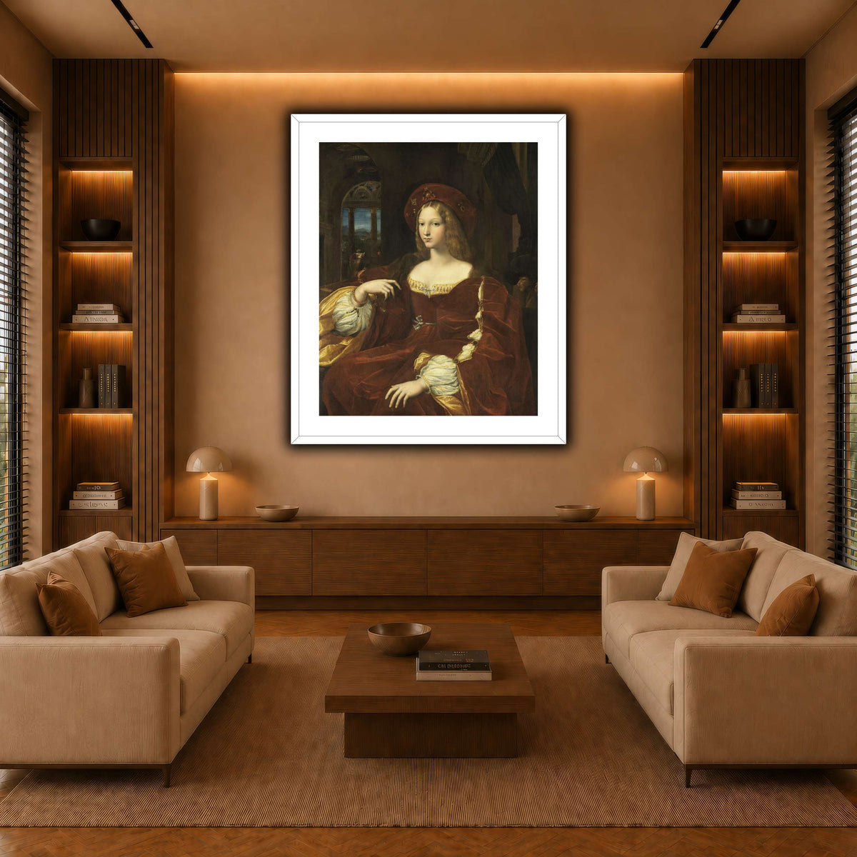 Raffaello_Sanzio_Portrait_de_Jeanne_d'Aragon warm-living-room