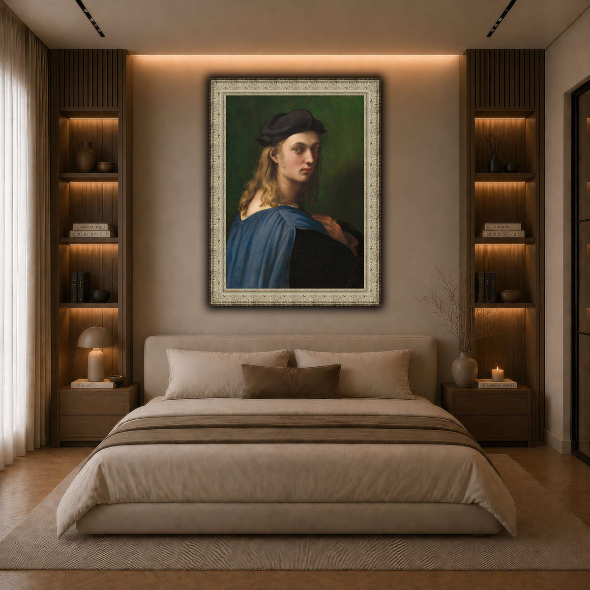 Raffaello_Sanzio_Ritratto_di_Bindo_Altoviti dark neutral-bedroom