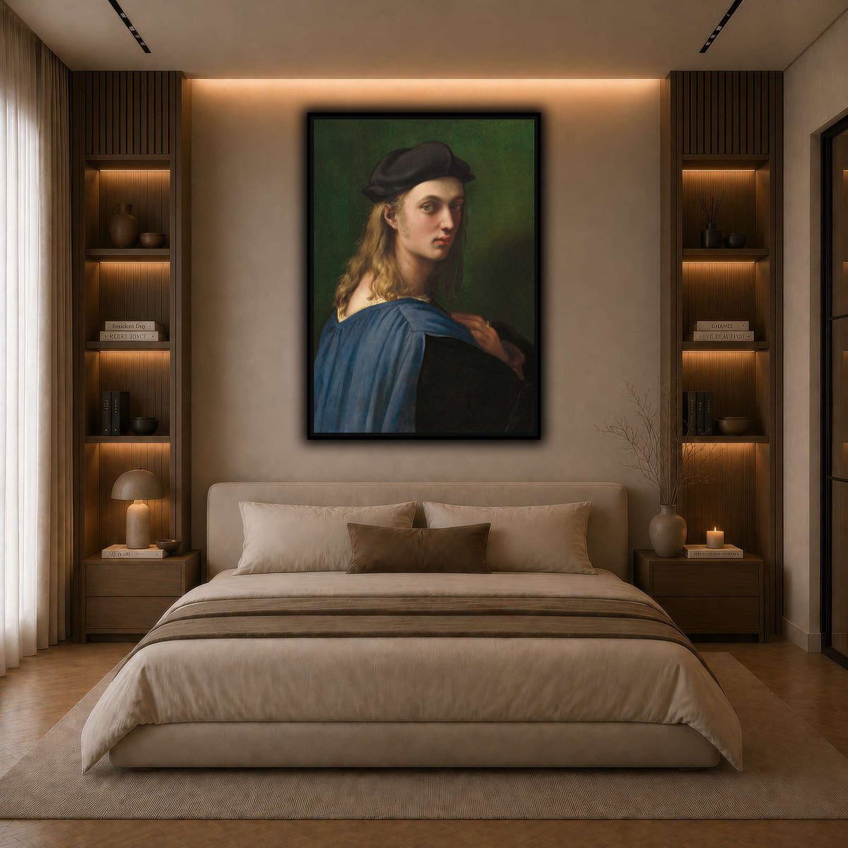 Raffaello_Sanzio_Ritratto_di_Bindo_Altoviti dark neutral-bedroom