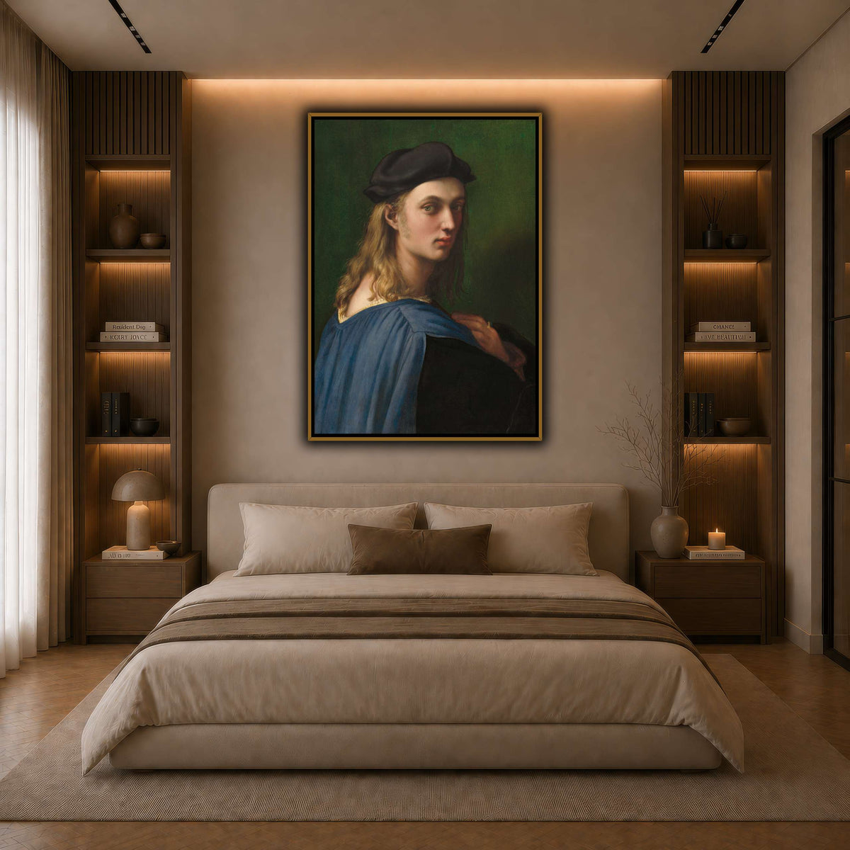 Raffaello_Sanzio_Ritratto_di_Bindo_Altoviti dark neutral-bedroom