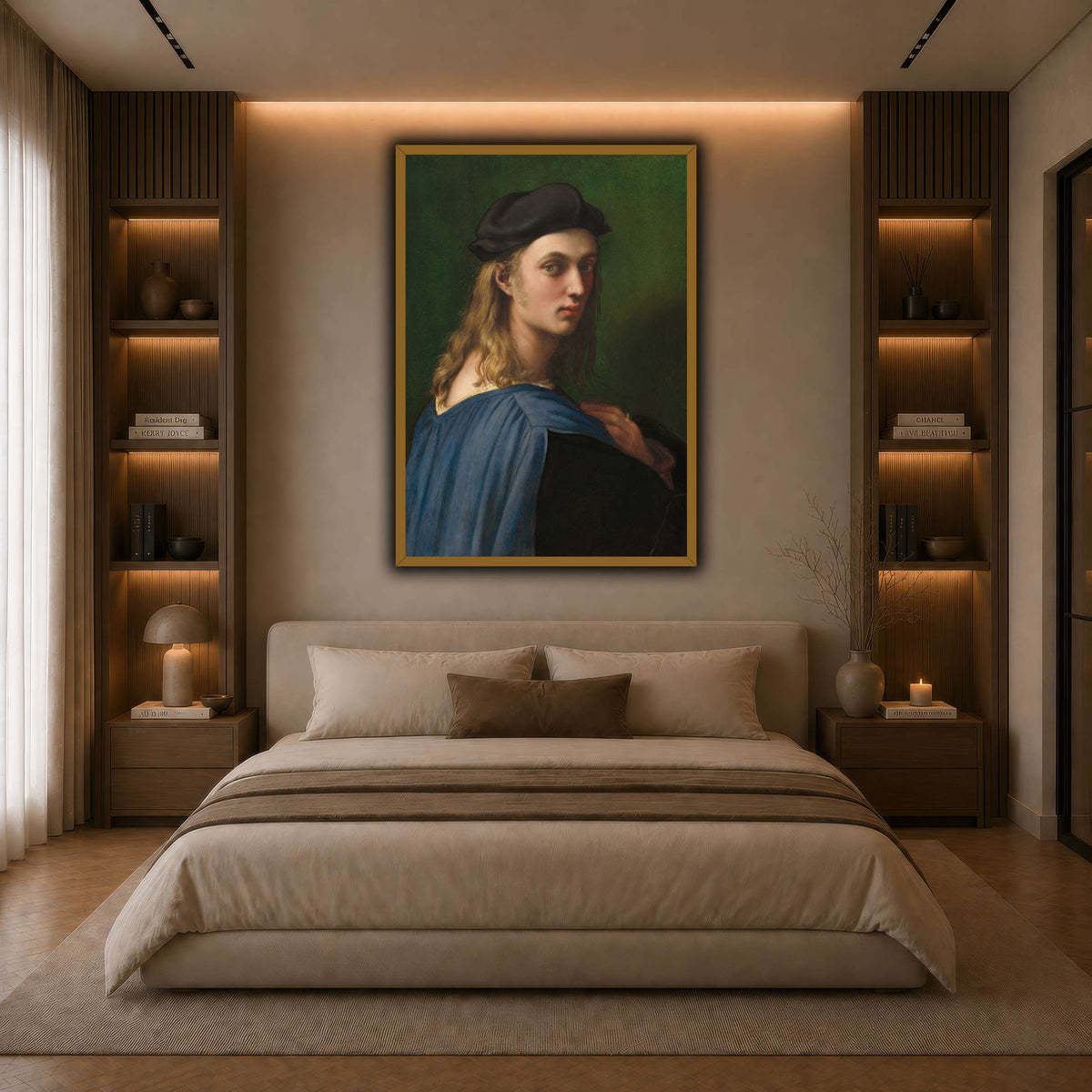 Raffaello_Sanzio_Ritratto_di_Bindo_Altoviti dark neutral-bedroom