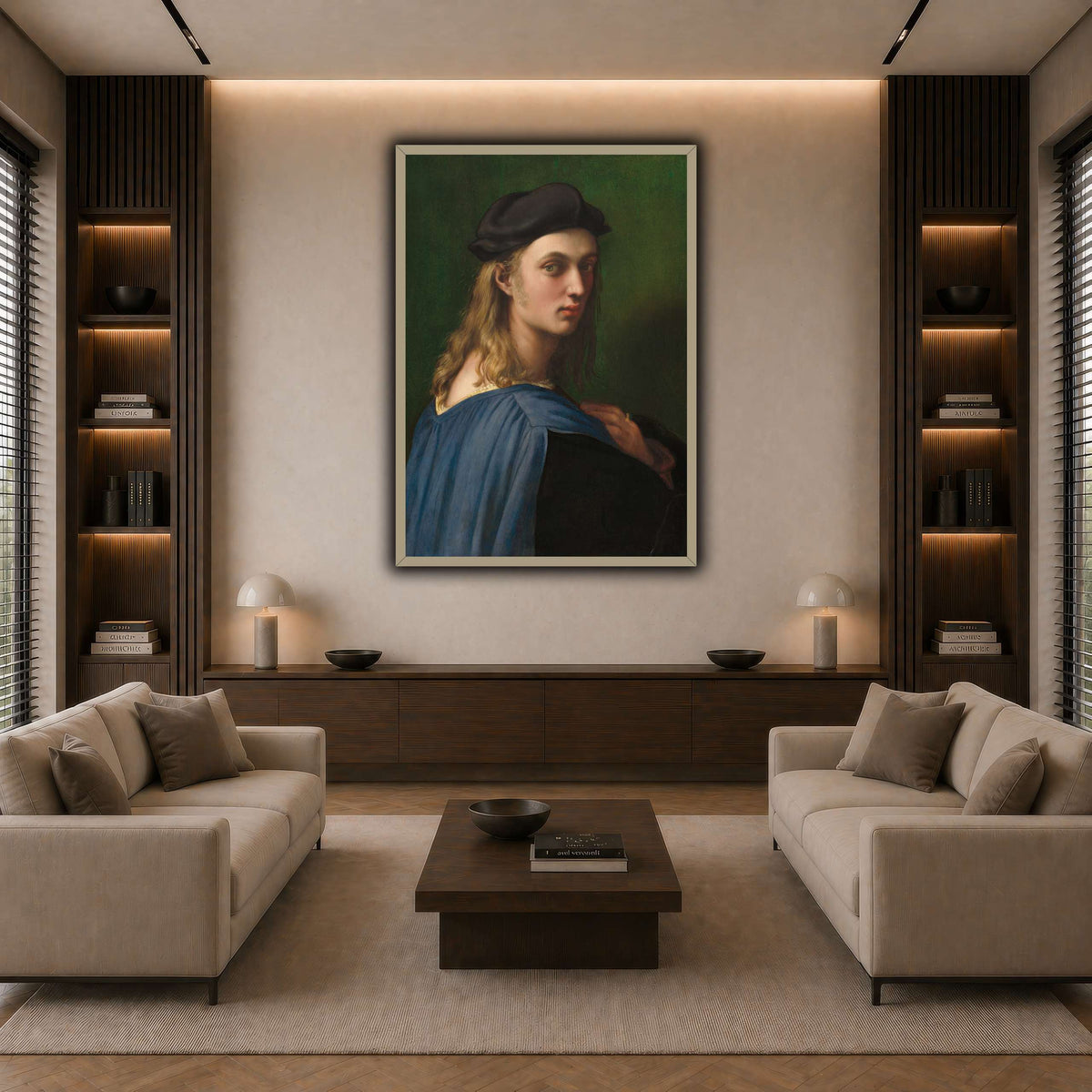 Raffaello_Sanzio_Ritratto_di_Bindo_Altoviti dark neutral-living room