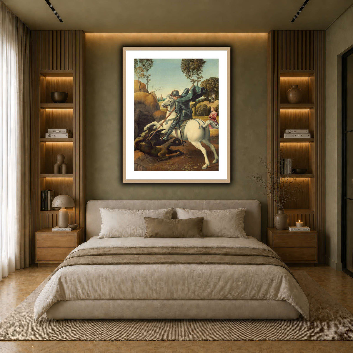 Raffaello_Sanzio_Saint_George_and_the_Dragon earth-bedroom
