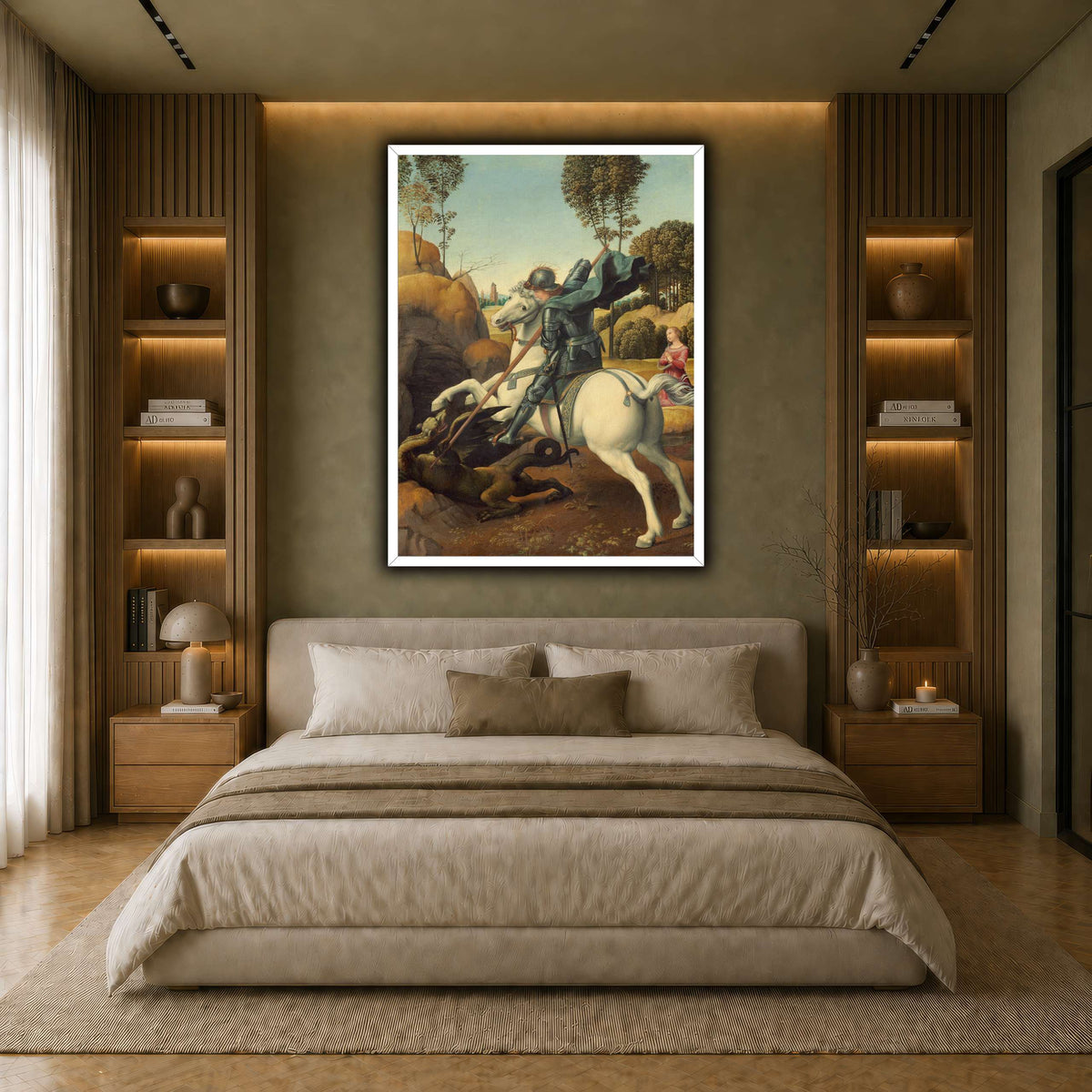 Raffaello_Sanzio_Saint_George_and_the_Dragon earth-bedroom