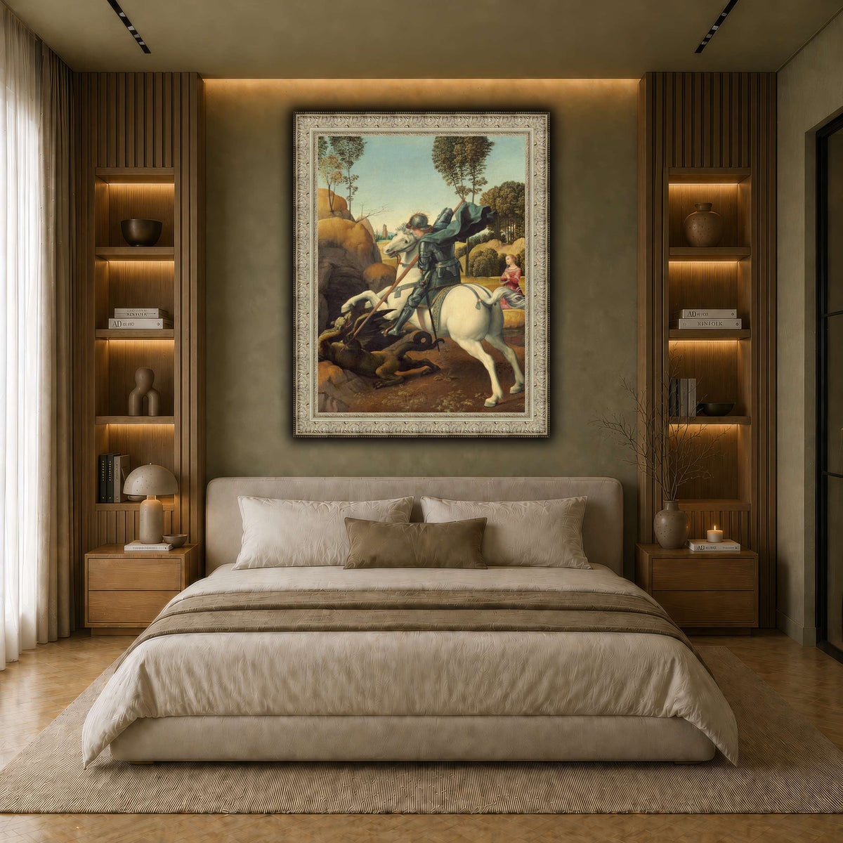 Raffaello_Sanzio_Saint_George_and_the_Dragon earth-bedroom