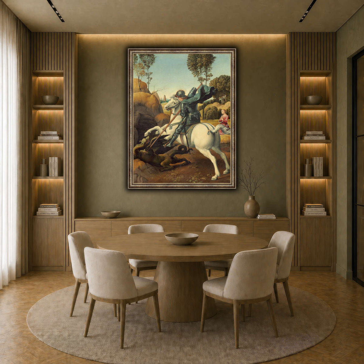 Raffaello_Sanzio_Saint_George_and_the_Dragon earth-dining room