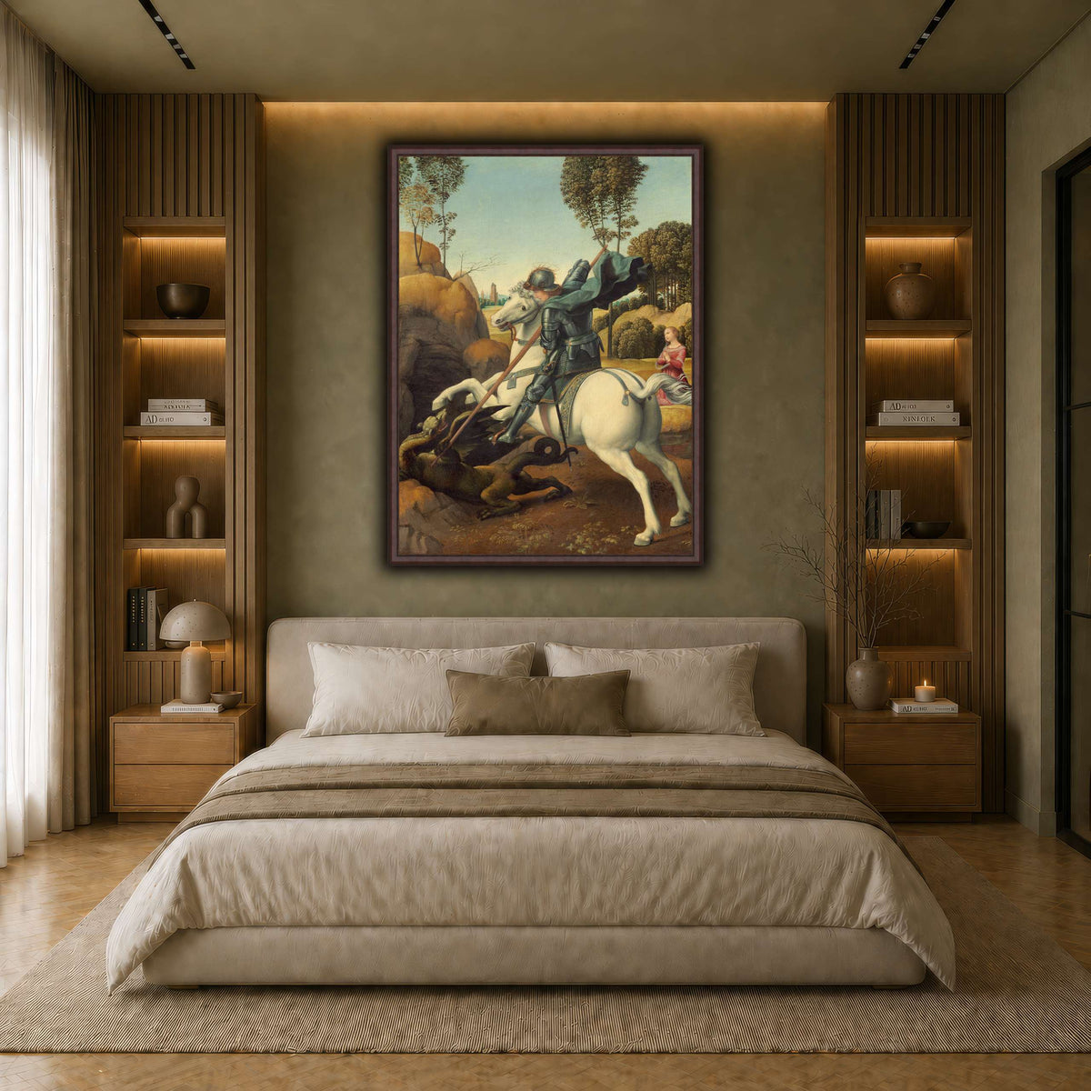 Raffaello_Sanzio_Saint_George_and_the_Dragon earth-bedroom