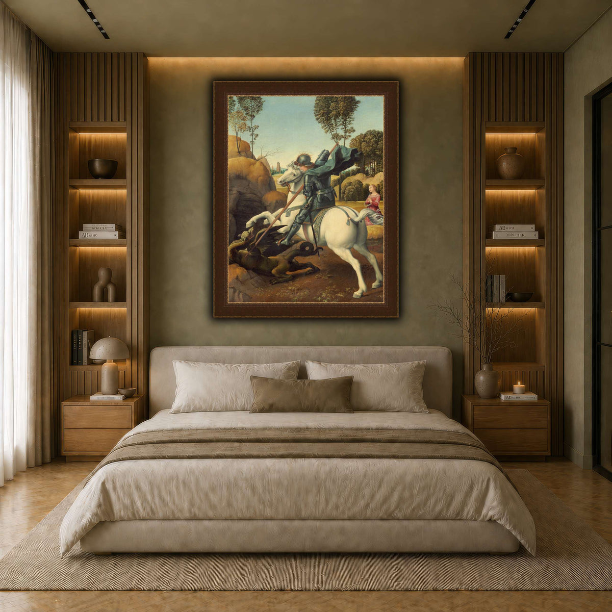 Raffaello_Sanzio_Saint_George_and_the_Dragon earth-bedroom