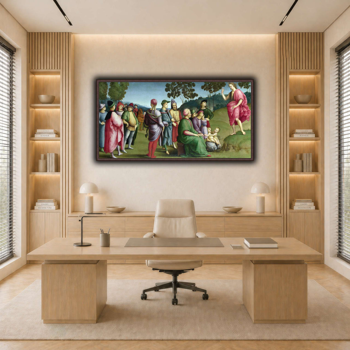 Raffaello_Sanzio_Saint_John_the_Baptist_Preaching light neutral-office