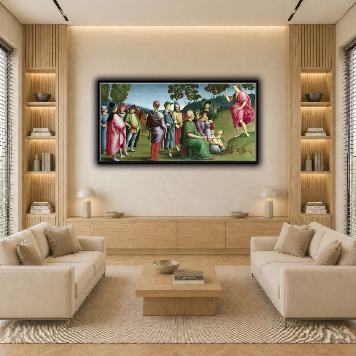 Raffaello_Sanzio_Saint_John_the_Baptist_Preaching light neutral-living room