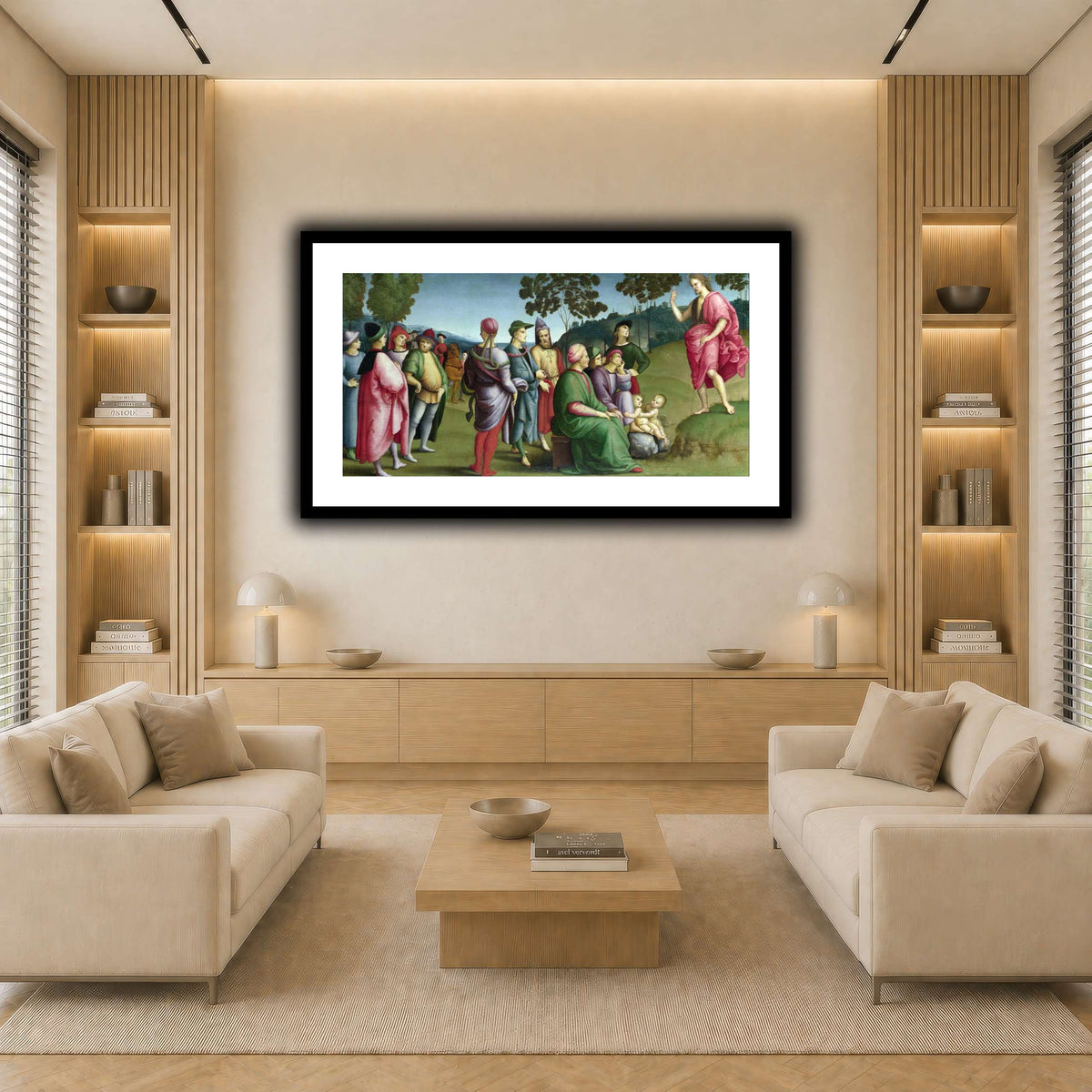 Raffaello_Sanzio_Saint_John_the_Baptist_Preaching light neutral-living room