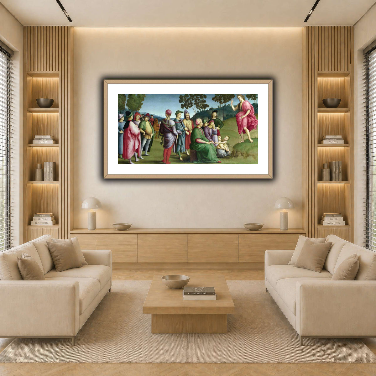 Raffaello_Sanzio_Saint_John_the_Baptist_Preaching light neutral-living room