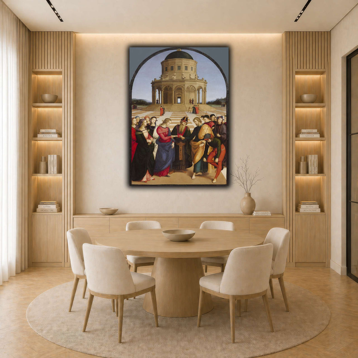 Raffaello_Sanzio_Spozalizio light neutral-dining room