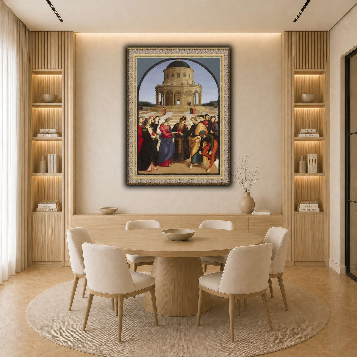 Raffaello_Sanzio_Spozalizio light neutral-dining room