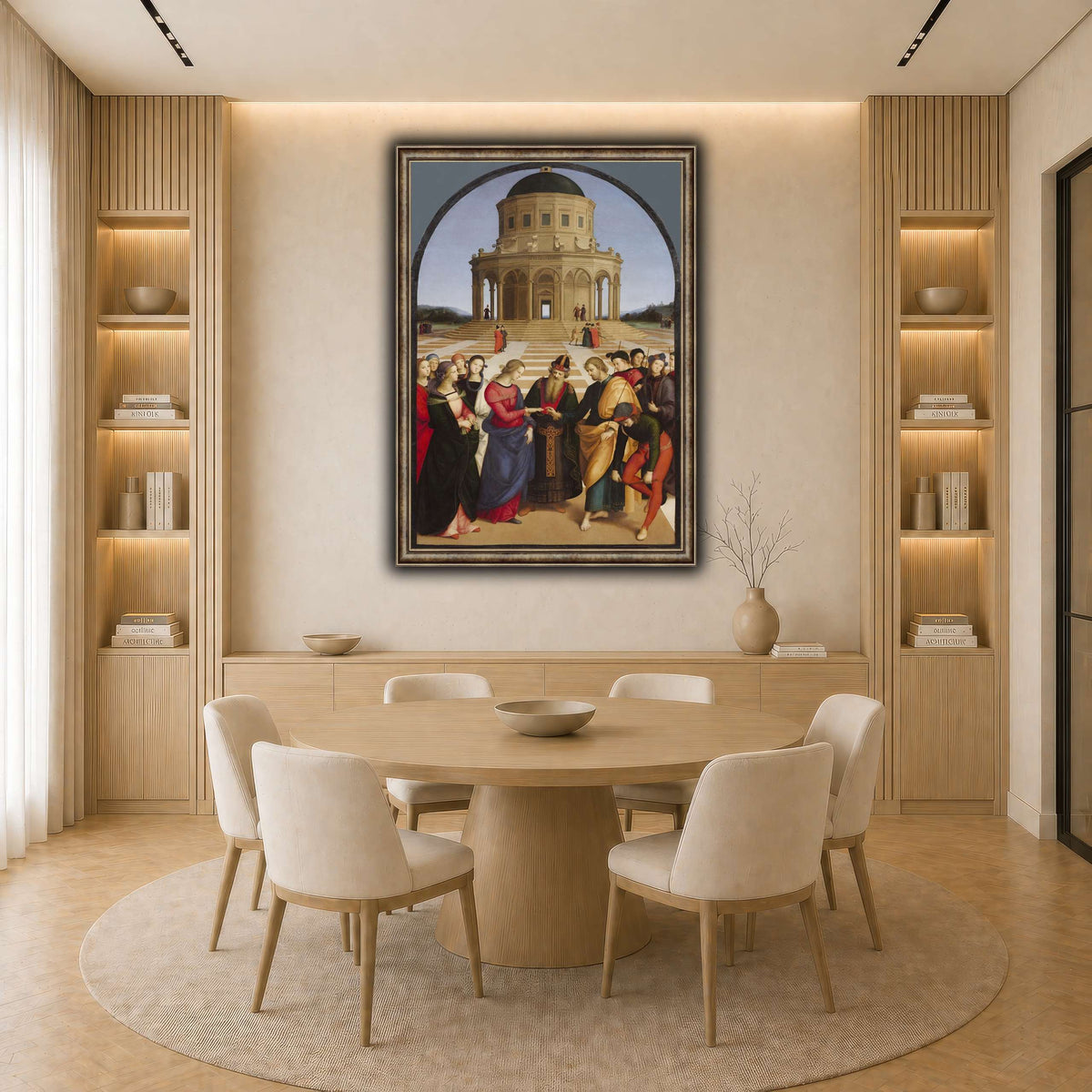 Raffaello_Sanzio_Spozalizio light neutral-dining room